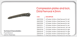 Compression Plates and Lock Distal, Femoral 4.5mm